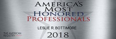 America's Most Honored Professionals leslie r. bottimore 2018