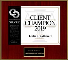 silver Client Champion 2019 leslie r. bottimore