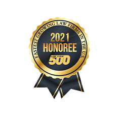 Fastest Growing Law Firms in the U.S. 2021 Honoree Law Firm 500