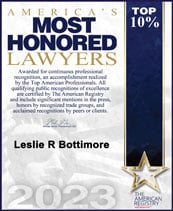 America's Most Honored Lawyers Leslie R Bottimore Top 10%